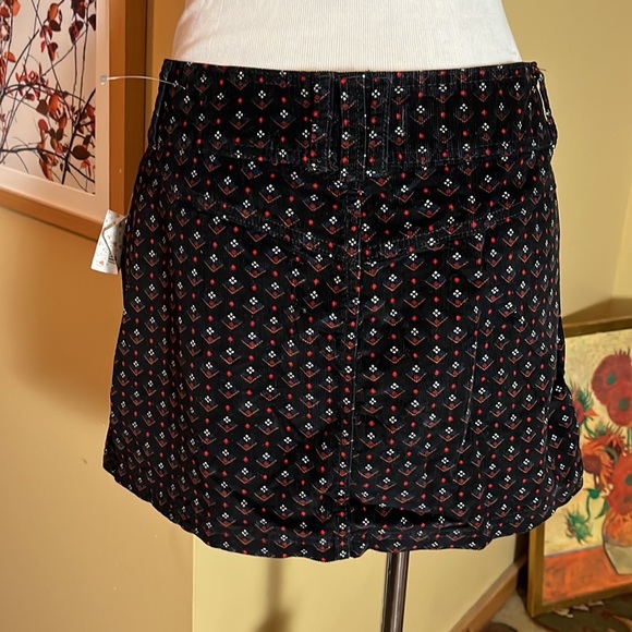 Y2K Vibe FREE PEOPLE sz 32 JOANI Cozy Graphic Corduroy Mini ButtonFront $68 NEW - Picture 5 of 14